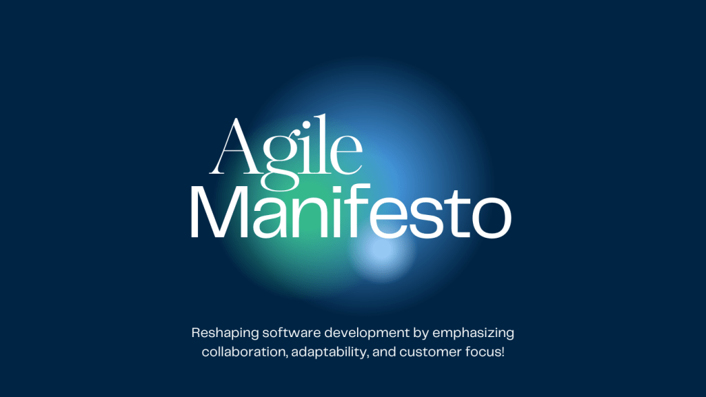 "Title: Agile Manifesto - Reshaped software development by emphasizing collaboration, adaptability, and customer focus."