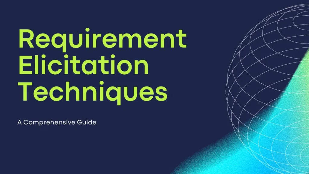 Business analyst working on requirement elicitation techniques with stakeholders, showcasing various methods like interviews, workshops, and surveys.